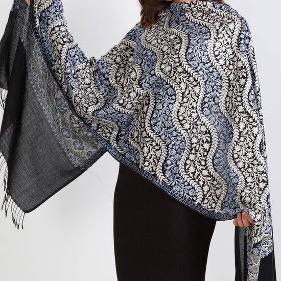 Image Title Sumita Embroidered Shawl